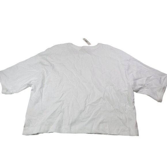 Madewell Women White Ester Side Slit Oversized Cotton T-Shirt Size Small - Picture 7 of 7